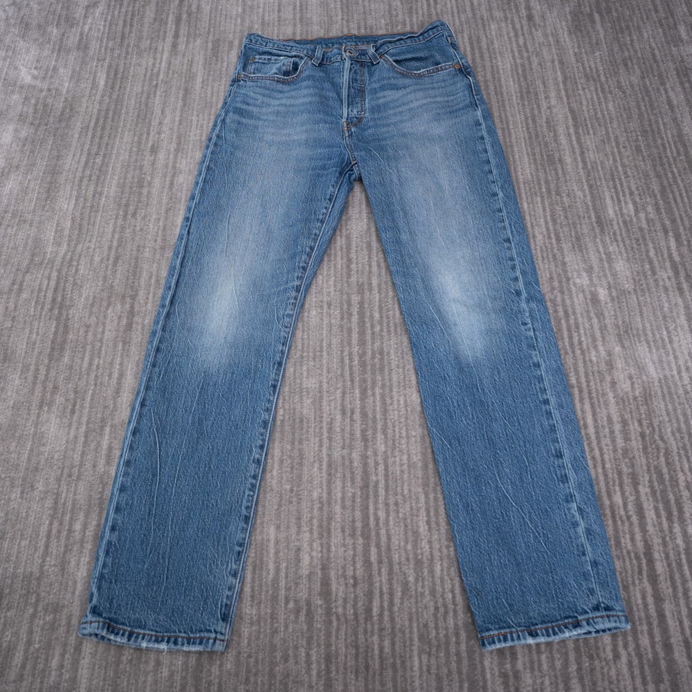 Levis 501 Original Fit Jeans Mens 30x30  Blue Good Button Fly Straight Leg
